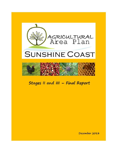Sunshine Coast Agricultural Area Plan